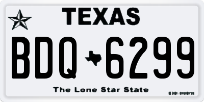 TX license plate BDQ6299