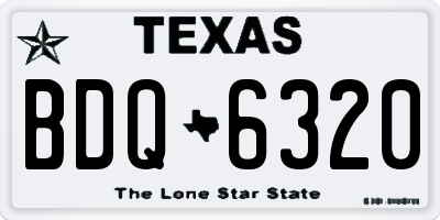 TX license plate BDQ6320
