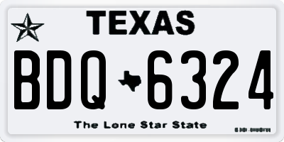 TX license plate BDQ6324