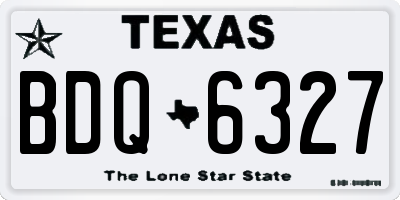 TX license plate BDQ6327