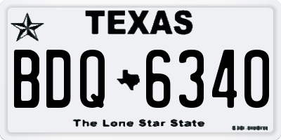TX license plate BDQ6340