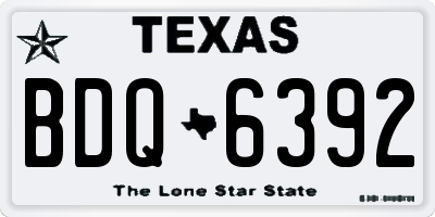 TX license plate BDQ6392
