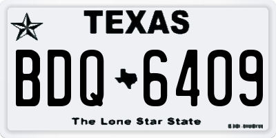 TX license plate BDQ6409