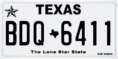 TX license plate BDQ6411