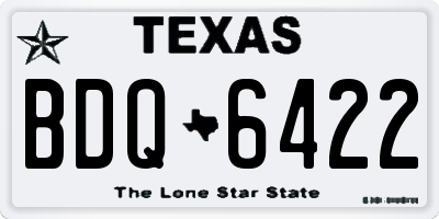 TX license plate BDQ6422