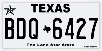 TX license plate BDQ6427