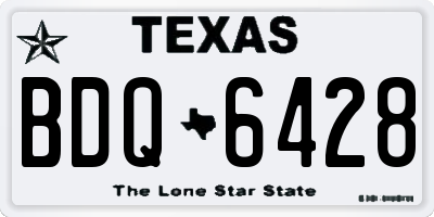 TX license plate BDQ6428