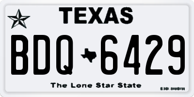 TX license plate BDQ6429