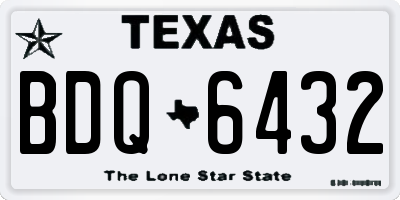 TX license plate BDQ6432