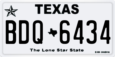 TX license plate BDQ6434