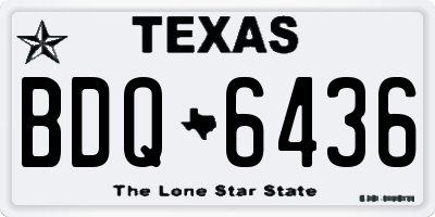 TX license plate BDQ6436
