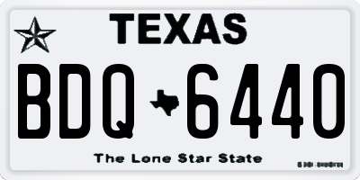 TX license plate BDQ6440