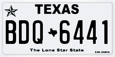 TX license plate BDQ6441