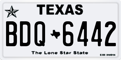 TX license plate BDQ6442