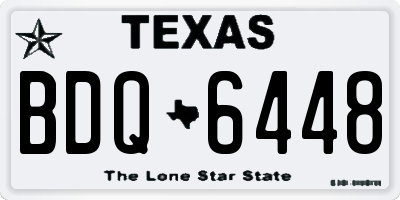 TX license plate BDQ6448