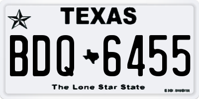 TX license plate BDQ6455