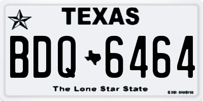 TX license plate BDQ6464