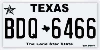 TX license plate BDQ6466
