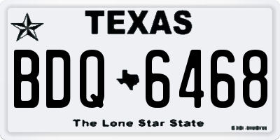 TX license plate BDQ6468
