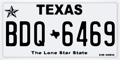 TX license plate BDQ6469