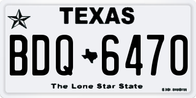 TX license plate BDQ6470