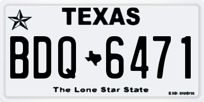 TX license plate BDQ6471