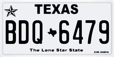 TX license plate BDQ6479