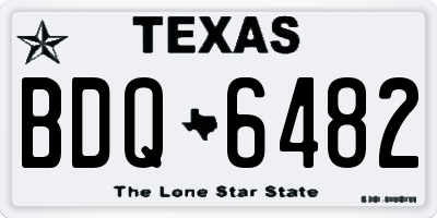TX license plate BDQ6482