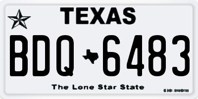 TX license plate BDQ6483