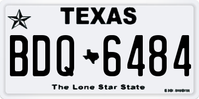 TX license plate BDQ6484