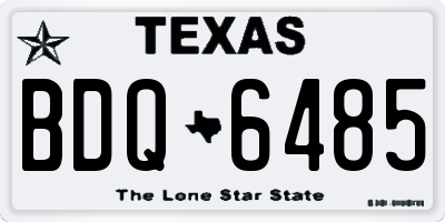 TX license plate BDQ6485