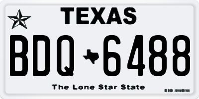 TX license plate BDQ6488