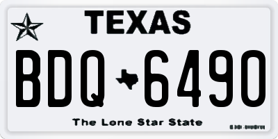 TX license plate BDQ6490