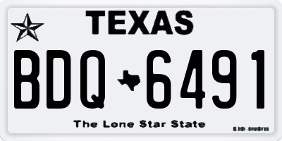 TX license plate BDQ6491