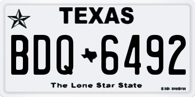 TX license plate BDQ6492