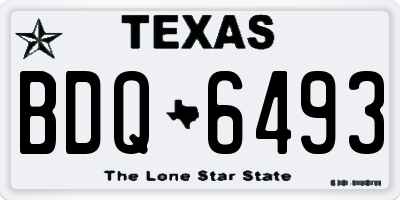 TX license plate BDQ6493