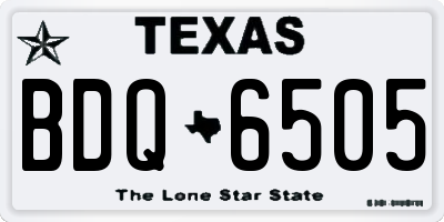 TX license plate BDQ6505