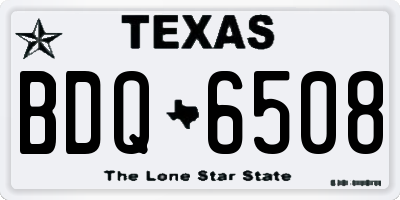 TX license plate BDQ6508
