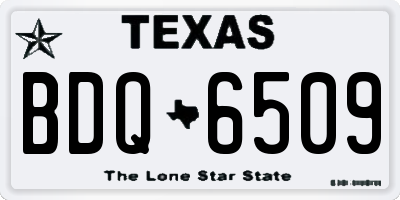 TX license plate BDQ6509