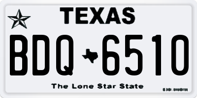 TX license plate BDQ6510