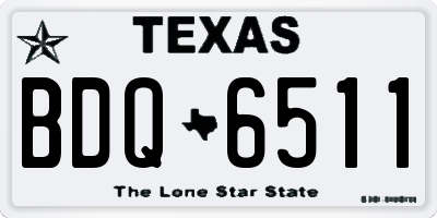TX license plate BDQ6511