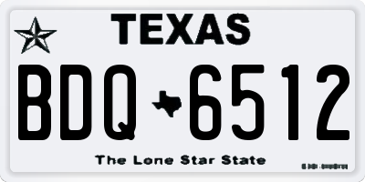 TX license plate BDQ6512