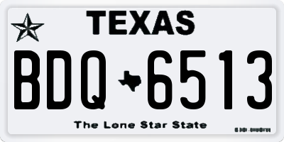 TX license plate BDQ6513