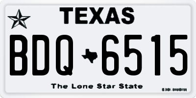 TX license plate BDQ6515