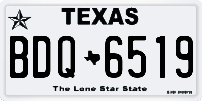 TX license plate BDQ6519