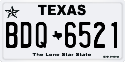 TX license plate BDQ6521