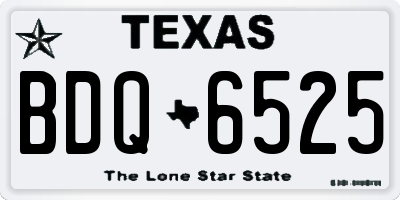 TX license plate BDQ6525