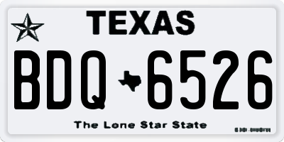 TX license plate BDQ6526