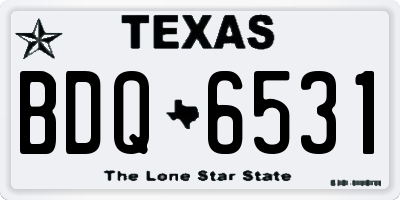 TX license plate BDQ6531