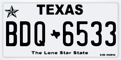 TX license plate BDQ6533